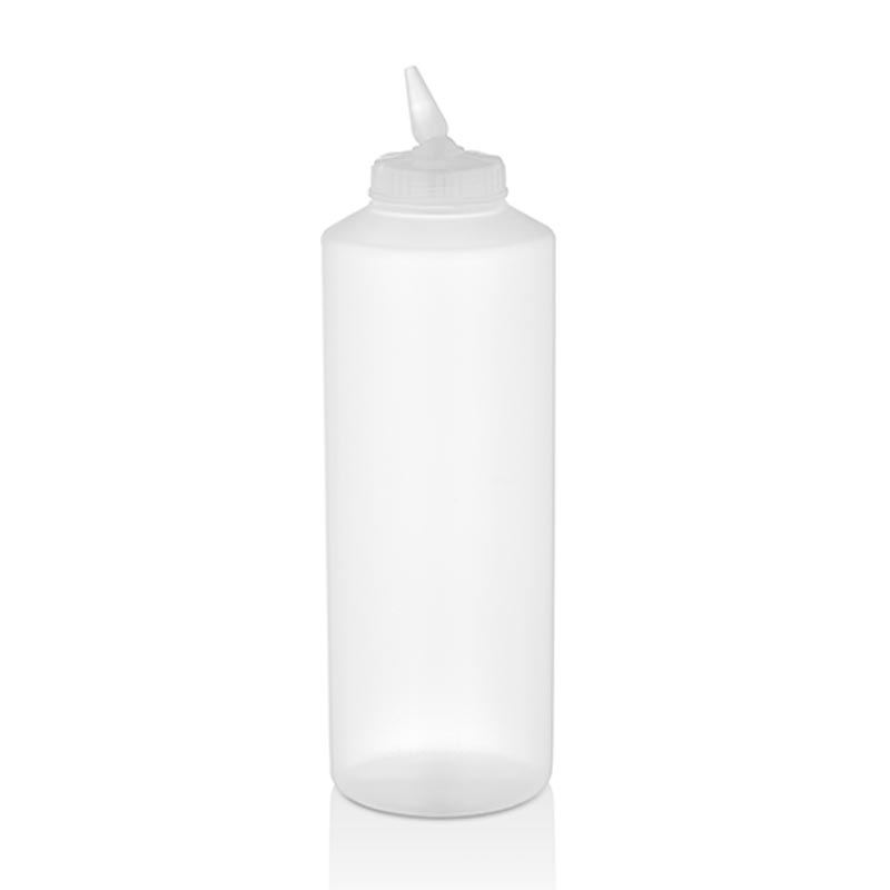 GastroPlast GPS-1000 Ayarlı Uçlu Fişek Sosluk, 1000 ml, Şeffaf, masaüstü servis aksesuarı