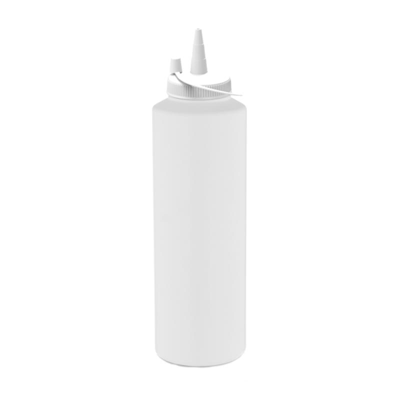 GastroPlast GPSC-1000 Kapaklı Fişek Sosluk, 1000 ml, Beyaz, kapak ve servis örtüsü