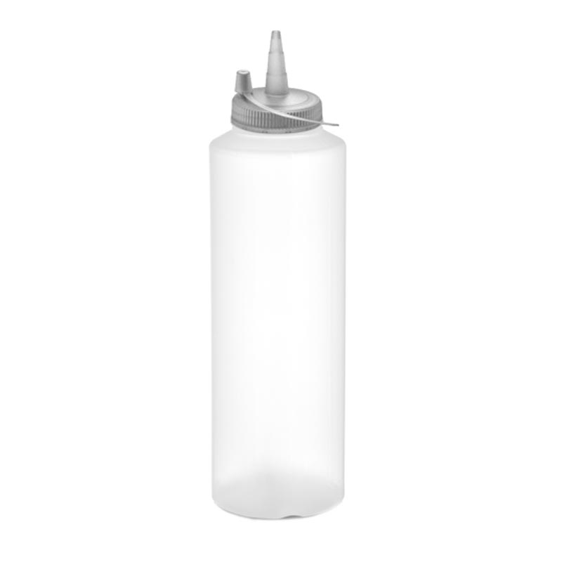 GastroPlast GPSC-1000 Kapaklı Fişek Sosluk, 1000 ml, Şeffaf, kapak ve servis örtüsü