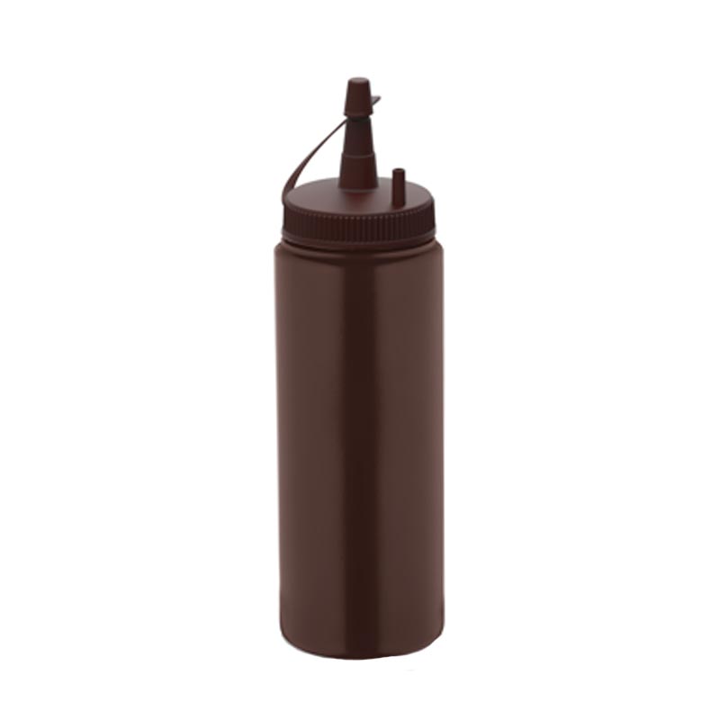 GastroPlast GPSC-250 Kapaklı Fişek Sosluk, 250 ml, Kahverengi, kapak ve servis örtüsü