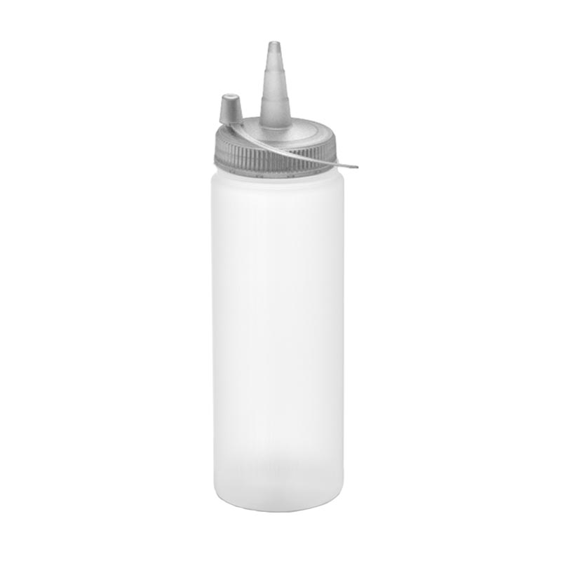 GastroPlast GPSC-250 Kapaklı Fişek Sosluk, 250 ml, Şeffaf, kapak ve servis örtüsü
