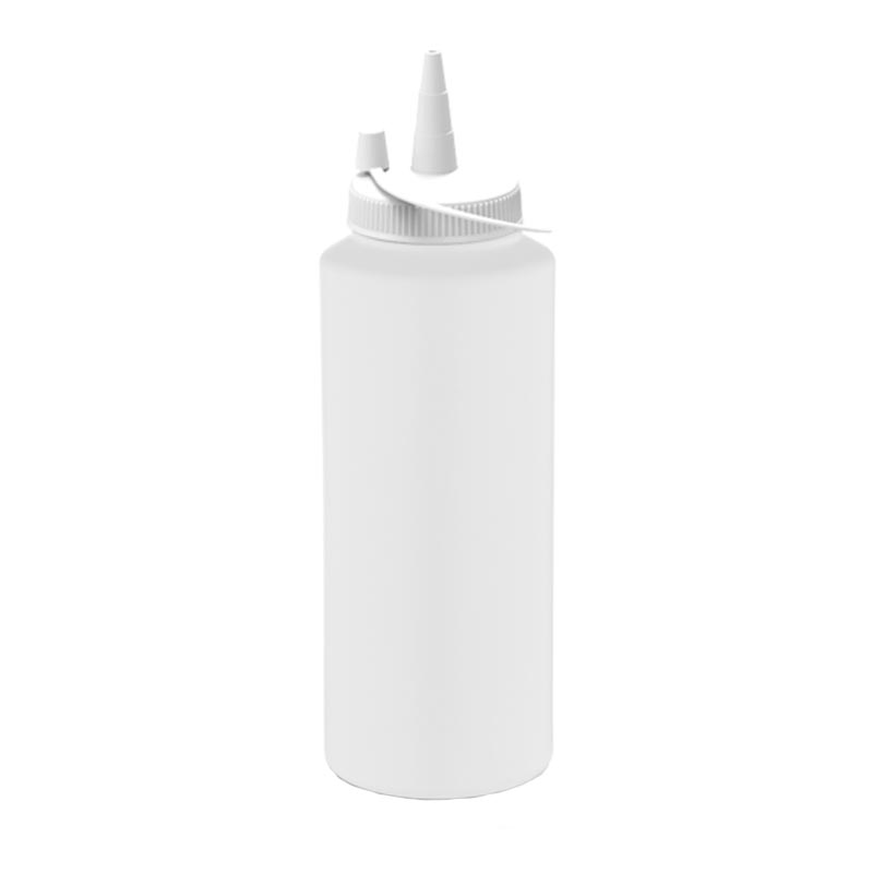 GastroPlast GPSC-500 Kapaklı Fişek Sosluk, 500 ml, Beyaz, kapak ve servis örtüsü