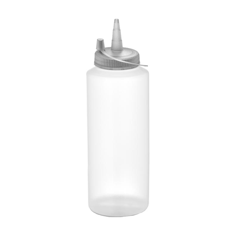 GastroPlast GPSC-500 Kapaklı Fişek Sosluk, 500 ml, Şeffaf, kapak ve servis örtüsü