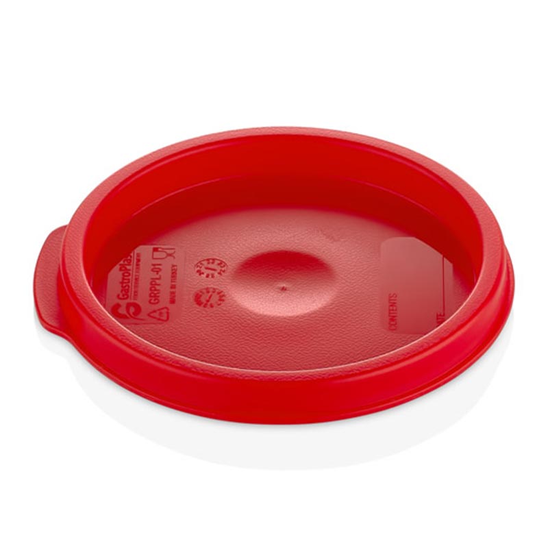 GastroPlast GRPL-1 Yuvarlak Saklama Kabı Kapağı, GRP-1 Uyumlu, Kırmızı, profesyonel servis ürünü