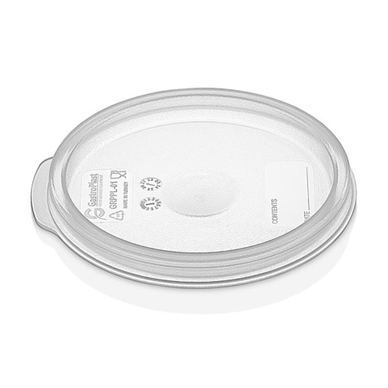 GastroPlast GRPL-1 Yuvarlak Saklama Kabı Kapağı, GRP-1 Uyumlu, Şeffaf, profesyonel servis ürünü