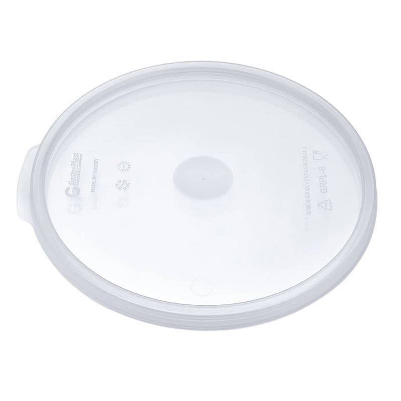 GastroPlast GRPPL-12 Polipropilen Yuvarlak Saklama Kabı Kapağı, Şeffaf, profesyonel servis ürünü