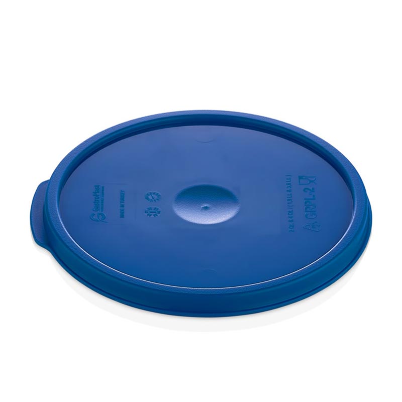 GastroPlast GRPPL-2 Yuvarlak Saklama Kabı Kapağı, GRPP-2/4 Uyumlu, Mavi, profesyonel servis ürünü