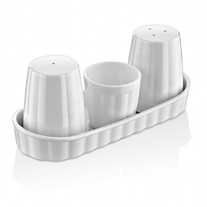 GastroPlast GSSE-01 Tuzluk Biberlik ve Kürdanlık Seti, Beyaz, masaüstü servis aksesuarı