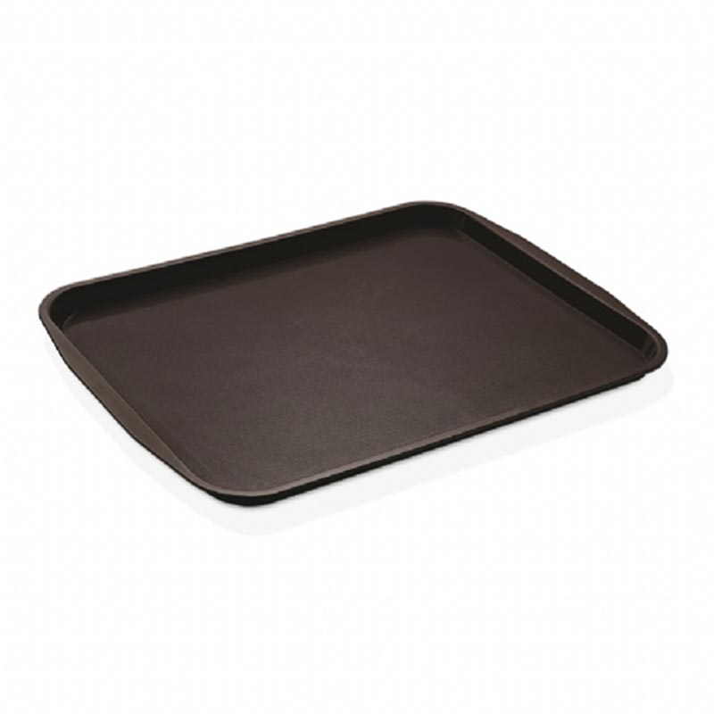 GastroPlast GT-3753 ABS Servis Tepsisi, 37x53 cm, Kahverengi, servis tepsisi