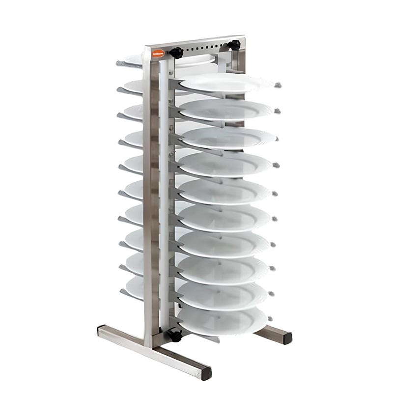 GastroPlast TIS-20 Tabak İstif Standı, 20 Tabaklık, 720x720x1820 mm, profesyonel servis ürünü