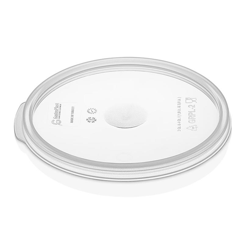 GastroPlast GRPPL-6 Yuvarlak Saklama Kabı Kapağı, GRPP-6/8 Uyumlu, Şeffaf, profesyonel servis ürünü