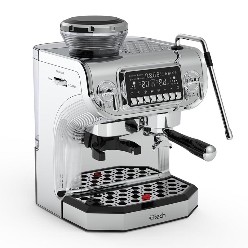Gtech ST-530ED PID Ev Tipi Öğütücülü Barista Espresso Kahve Makinesi, 1 Gruplu, kahve aksesuarı