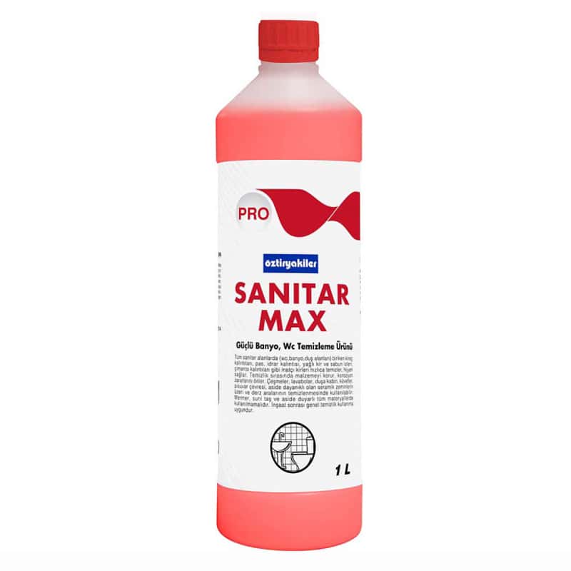 oztiryakiler sanitar max guclu banyo ve tuvalet temizleme urunu 1 lt