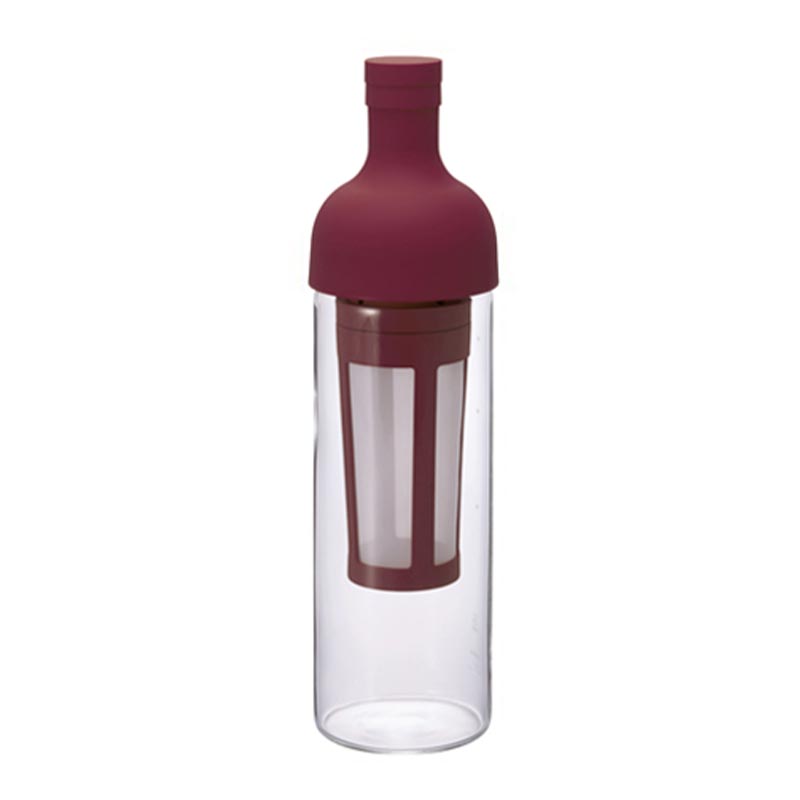 Hario FIC-70-CR Soğuk Demleme Filtreli Şişe, 650 ml, Vişne Kırmızısı, kahve aksesuarı