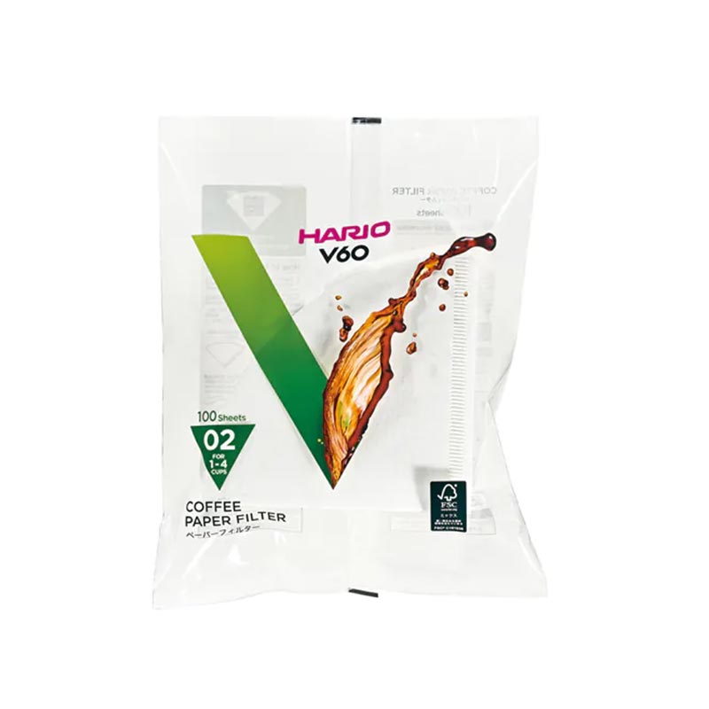 Hario VCF-02-100W-H V60 02 100W H Dripper Filtresi, 100 Adet, V60 ve pour over dripper