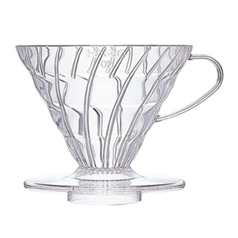 Hario VD-02T V60 02 Plastik Dripper, Şeffaf, V60 ve pour over dripper
