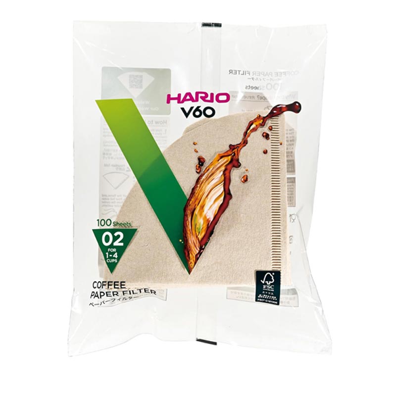 Hario VCF-02-100M V60 02 Natural Dripper Filtresi, 100 Adet, V60 ve pour over dripper