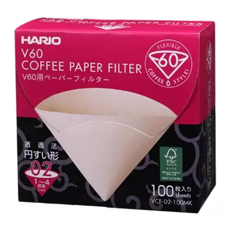 Hario VCF-02-100MK V60 02 Natural Kutulu Dripper Filtresi, 100 Adet, V60 ve pour over dripper