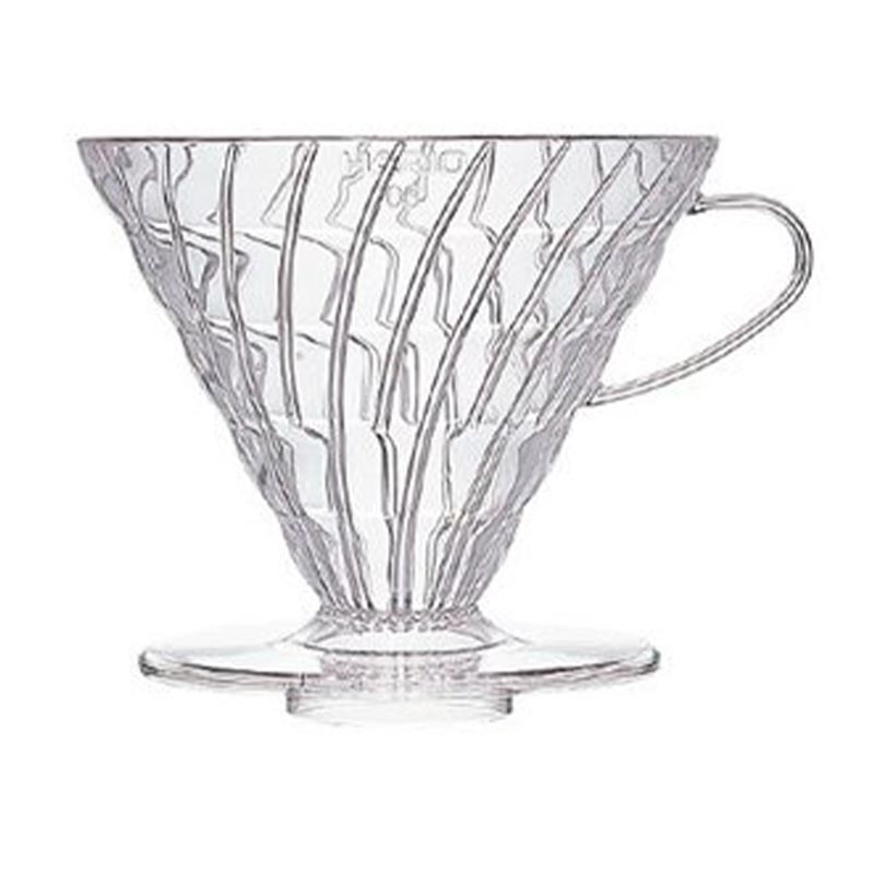 Hario VD-03T V60 03 Plastik Dripper, Şeffaf, V60 ve pour over dripper