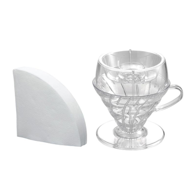 Hario PDA-1524-T V60 Drip-Assist Set Dripper Seti, drip-assist su yönlendirici
