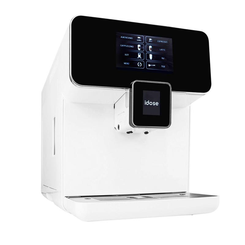 idose Soho Dual Boiler Çelik Öğütücülü Şebeke Bağlantılı Tam Otomatik Espresso Kahve Makinesi, Beyaz, kahve aksesuarı