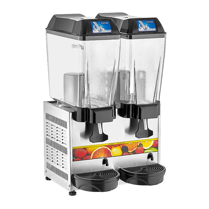 Remta ST14 Ayran Soğutucu, 2 Hazneli, Ayran+Ayran, 20+20 L, Sarı, soğuk içecek dispenseri