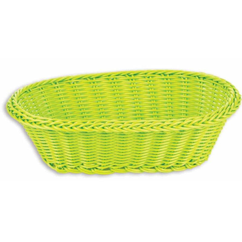 epinox ince oval sepet 24x17x7 cm yesil ipls-24oy servis ve sunum ekipmani