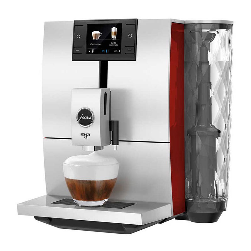 Jura ENA 8 Süper Otomatik Espresso Kahve Makinesi, Kırmızı, kahve aksesuarı