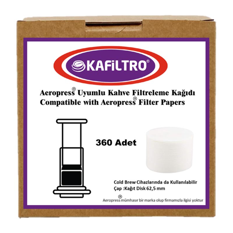 Kafiltro Aeropress Uyumlu Kahve Filtresi, 360 Adet, kahve aksesuarı