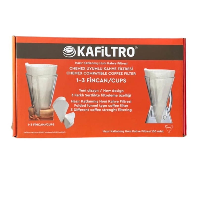 Kafiltro Chemex Filtre Kağıdı, 1-3 Fincan, 100 Adet, chemex kahve demleyici