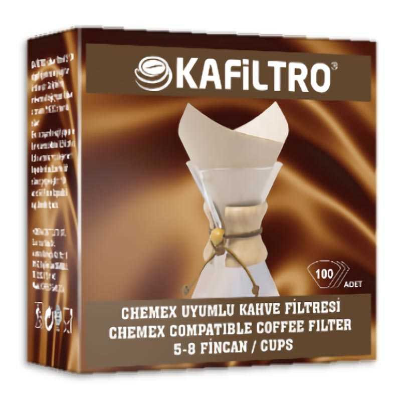 Kafiltro Chemex Filtre Kağıdı, 5-8 Fincan, 100 Adet, chemex kahve demleyici