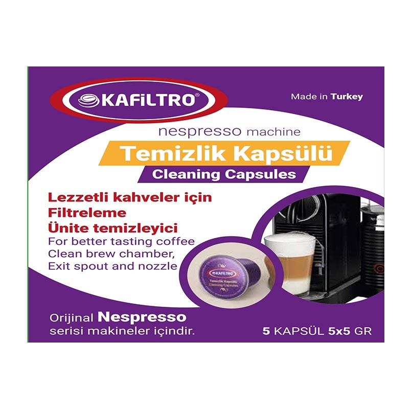 Kafiltro Nespresso Uyumlu Kapsül Kahve Makinesi Temizleme Deterjanı, 5 gr, 5 Adet, espresso takip aynası