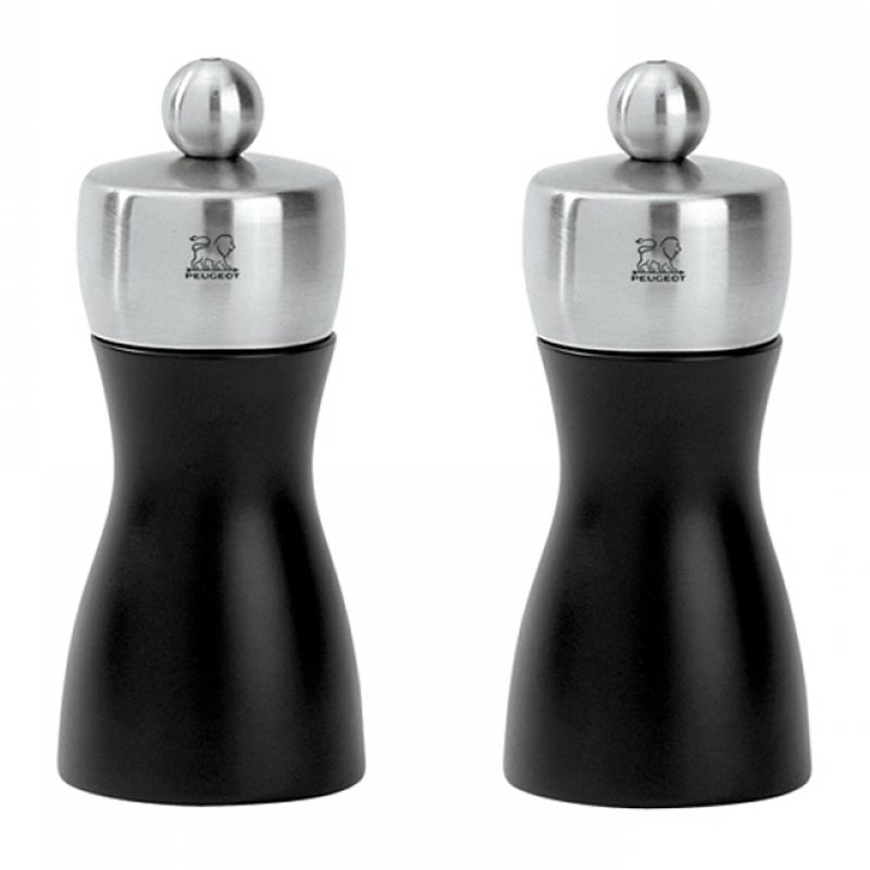 Peugeot Fidji Karabiber+Tuz, 2'li, 12 cm, Siyah, masaüstü premium aksesuar