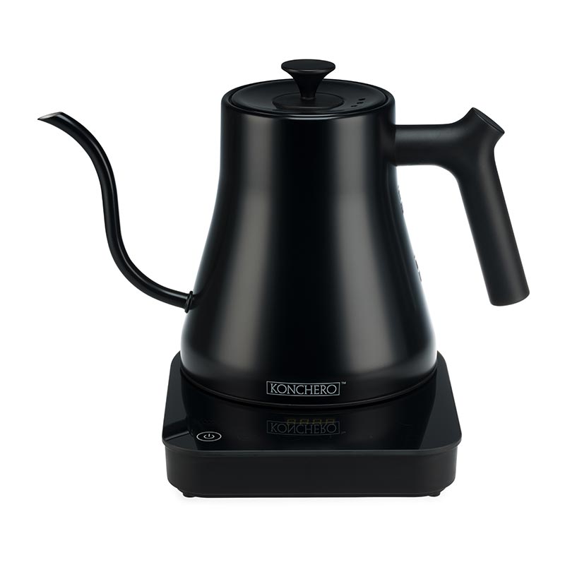 Konchero AS-21267AIsı Ayarlı Kettle, 1 L, Elektrikli, Siyah, kahve aksesuarı