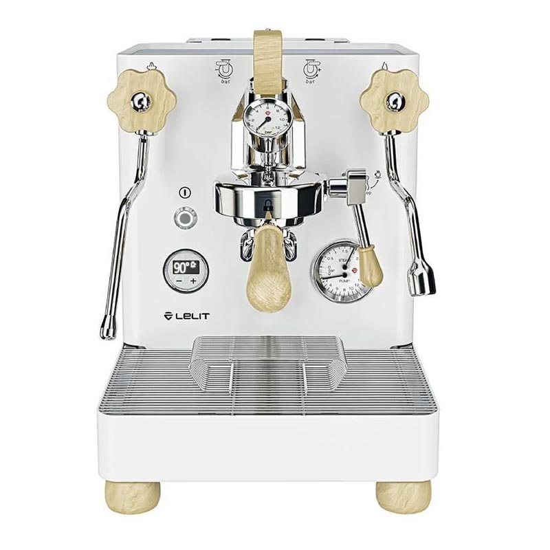 Lelit Bianca PL162T V3 Pedallı Çift Kazanlı Ticari Espresso Kahve Makinesi, Beyaz, kahve aksesuarı