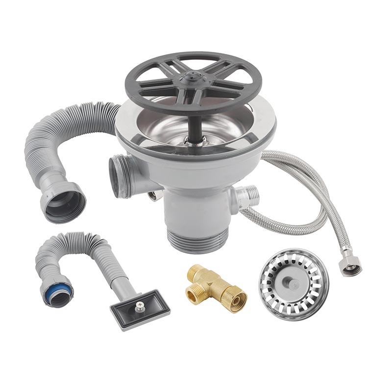 Liva Gaz Bardak ve Kap Yıkama İçin Yan Taşmalı Evye İçi Sifon Sistemi, 115 mm, kahve aksesuarı