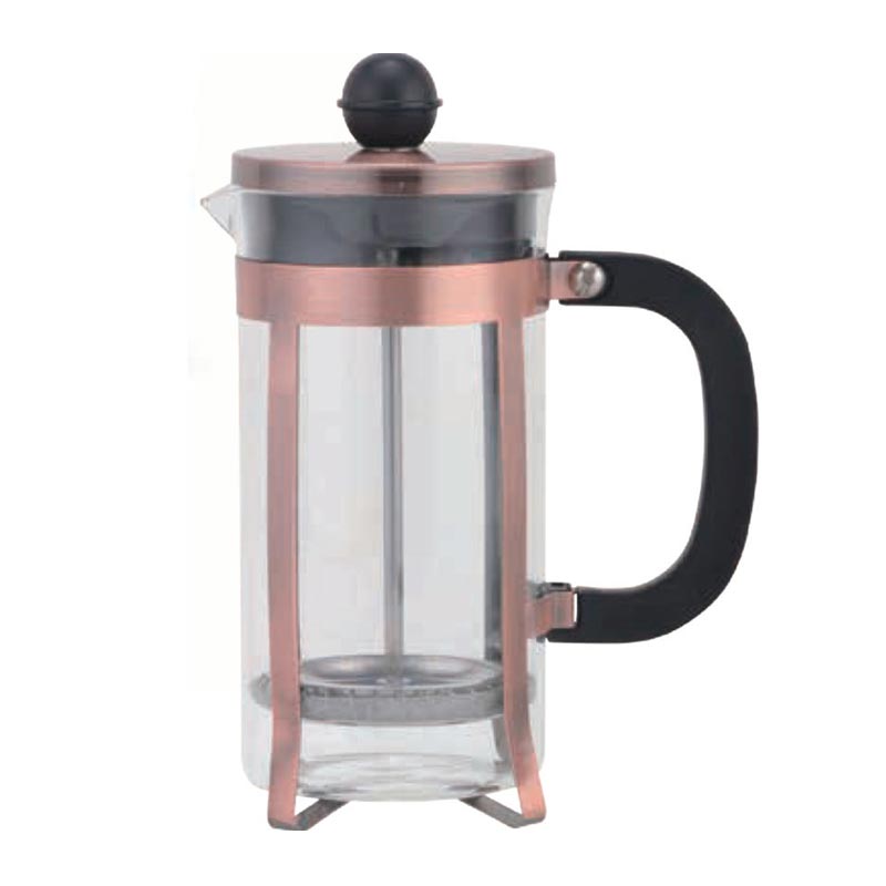 Biradlı GRV-D3 Lüks French Press, 350 ml, Bakır, kahve aksesuarı