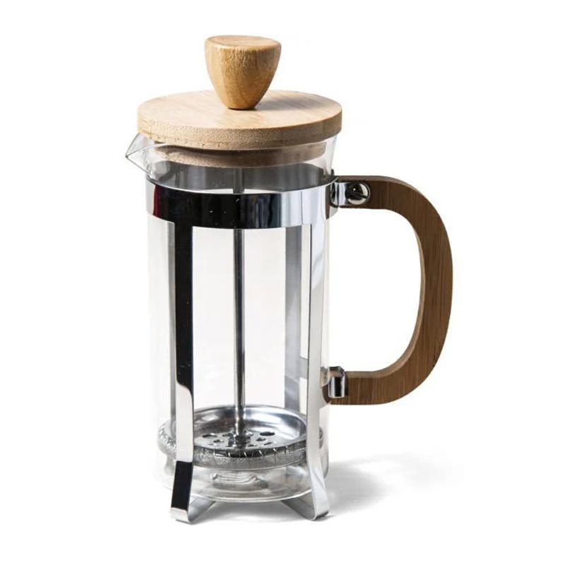 Biradlı Groovy GRV-D4 Bambu French Press, 350 ml, kahve aksesuarı