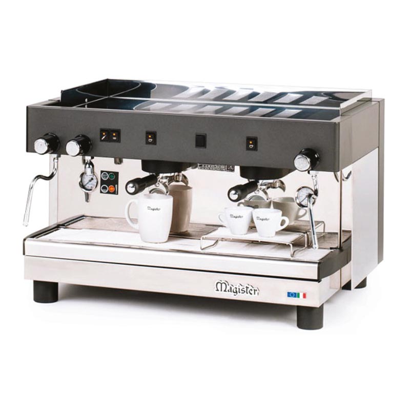 Magister Tall Cup Yarı Otomatik Espresso Kahve Makinesi, 2 Gruplu, kahve aksesuarı
