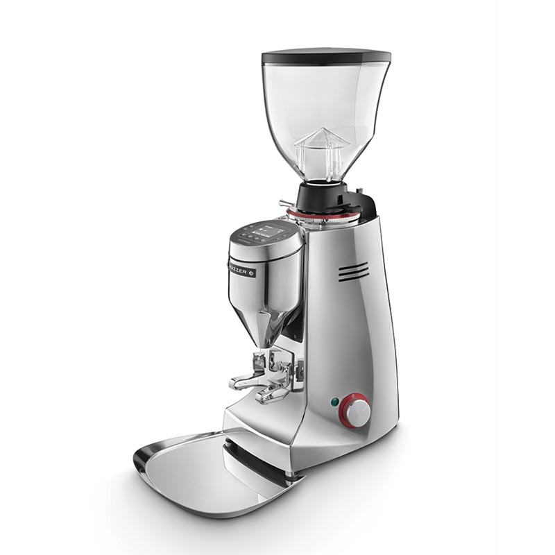 Mazzer Major VP Electronic On Demand Kahve Değirmeni, Parlak Alüminyum, on demand kahve değirmeni