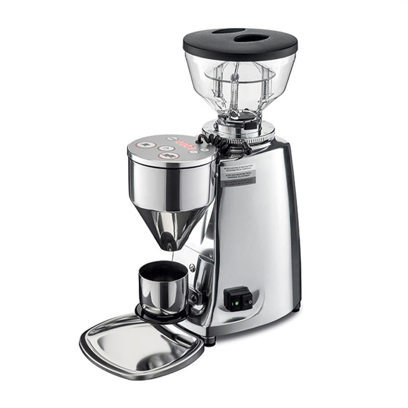 Mazzer Mini Filter On Demand Filtre Kahve Değirmeni, Parlak Alüminyum, on demand kahve değirmeni