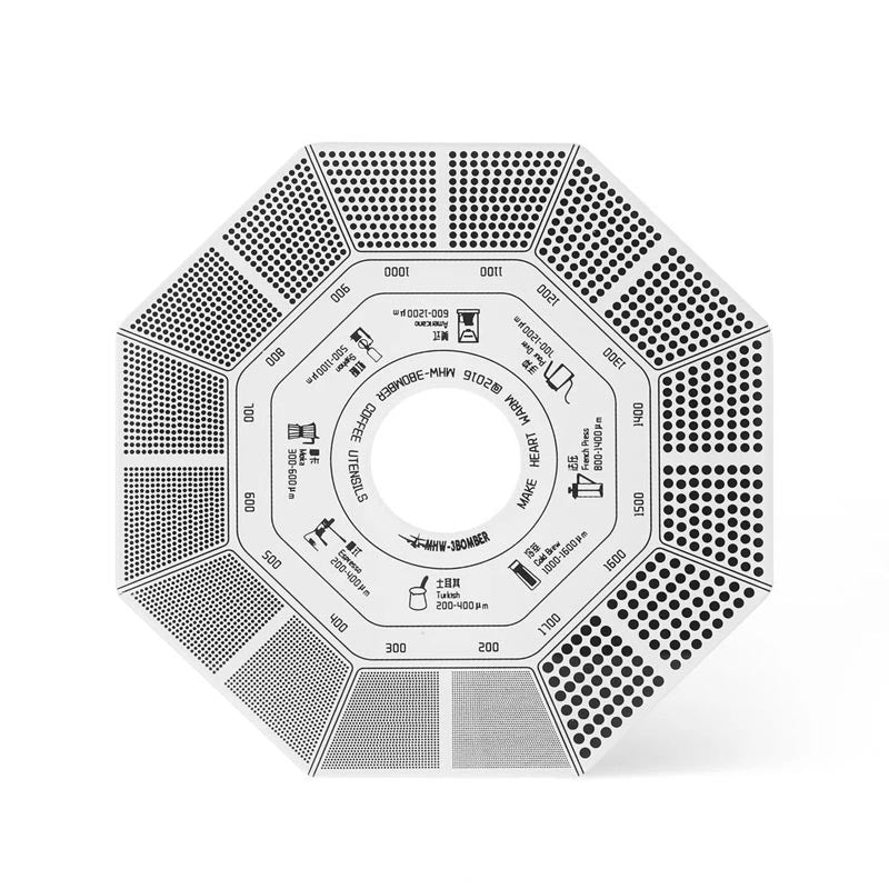 MHW-3Bomber C5626 Kahve Öğütüm Boyutu Ölçüm Kartı, 17 gr, 10 cm, kahve aksesuarı