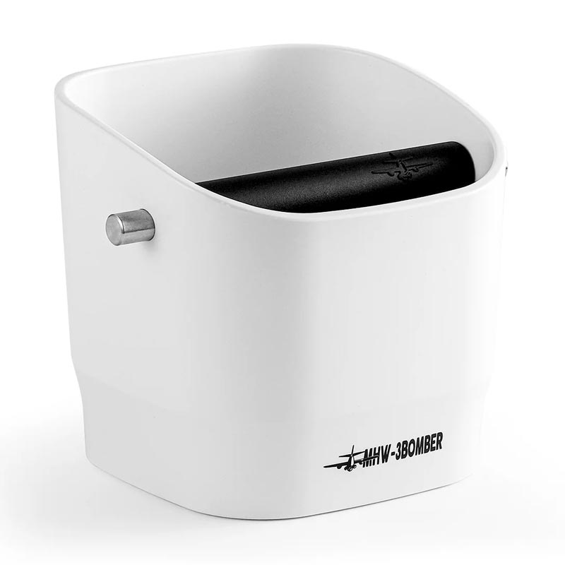 MHW-3Bomber GB5968W Kahve Posa Kovası Knock Box, 110x125x130 mm, 1200 ml, Beyaz, kahve aksesuarı