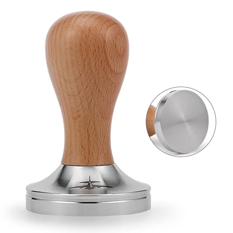 MHW-3Bomber T5206F Vase Ceviz Saplı Tamper, 58 mm, kahve aksesuarı