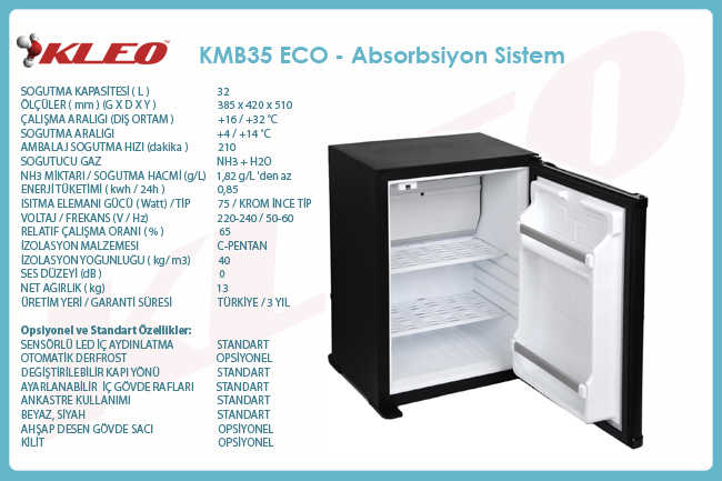 oztiryakiler 35 lt minibar kbm35 eko
