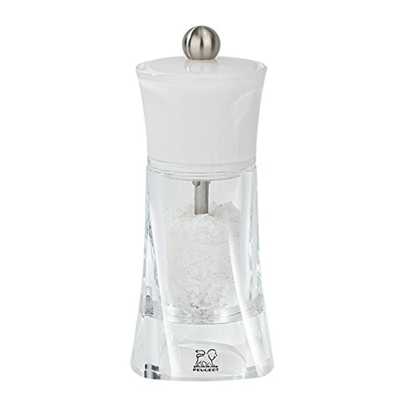 Peugeot Molene Acrylic Tuz Değirmeni, 14 cm, Beyaz, tuz değirmeni