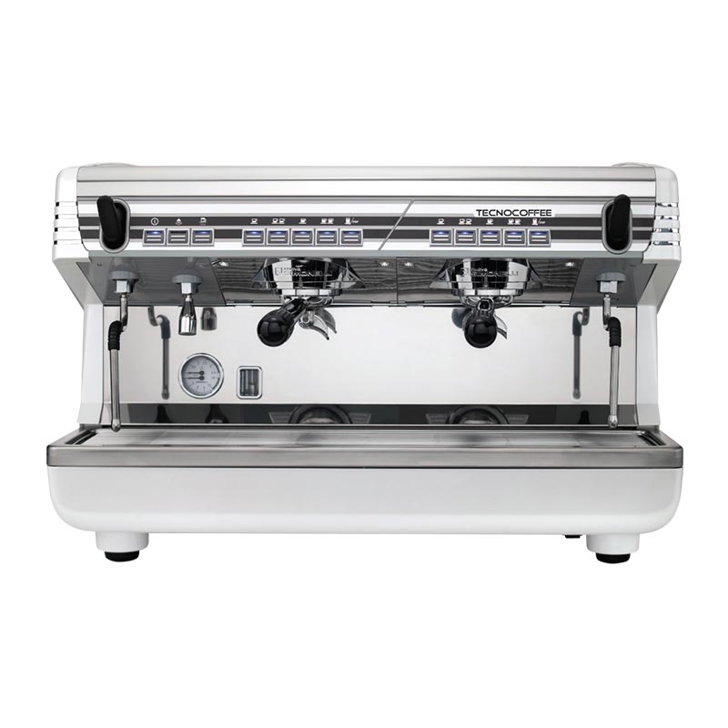 Nuova Simonelli by Tecnocoffee Appia IITam Otomatik Espresso Kahve Makinesi, 2 Gruplu, Beyaz, kahve aksesuarı