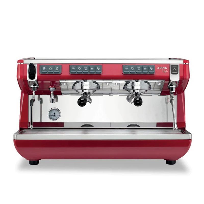 Nuova Simonelli Appia Life Tall Cup Easy Cream Tam Otomatik Espresso Kahve Makinesi, 2 Gruplu, Kırmızı, kahve aksesuarı