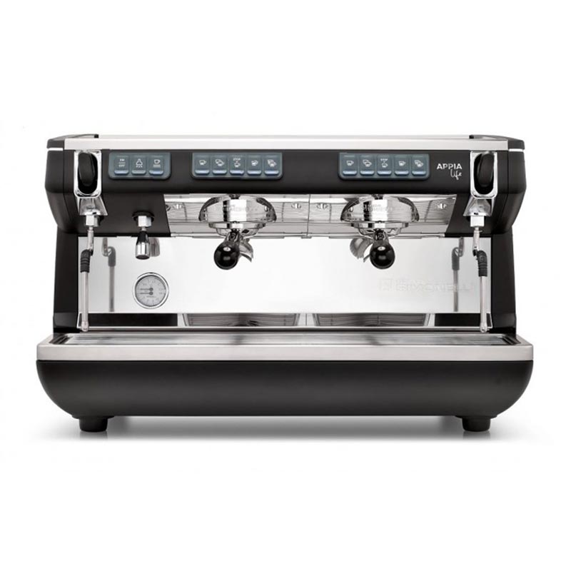 Nuova Simonelli Appia Life Tall Cup Tam Otomatik Espresso Kahve Makinesi, 2 Gruplu, Siyah, kahve aksesuarı