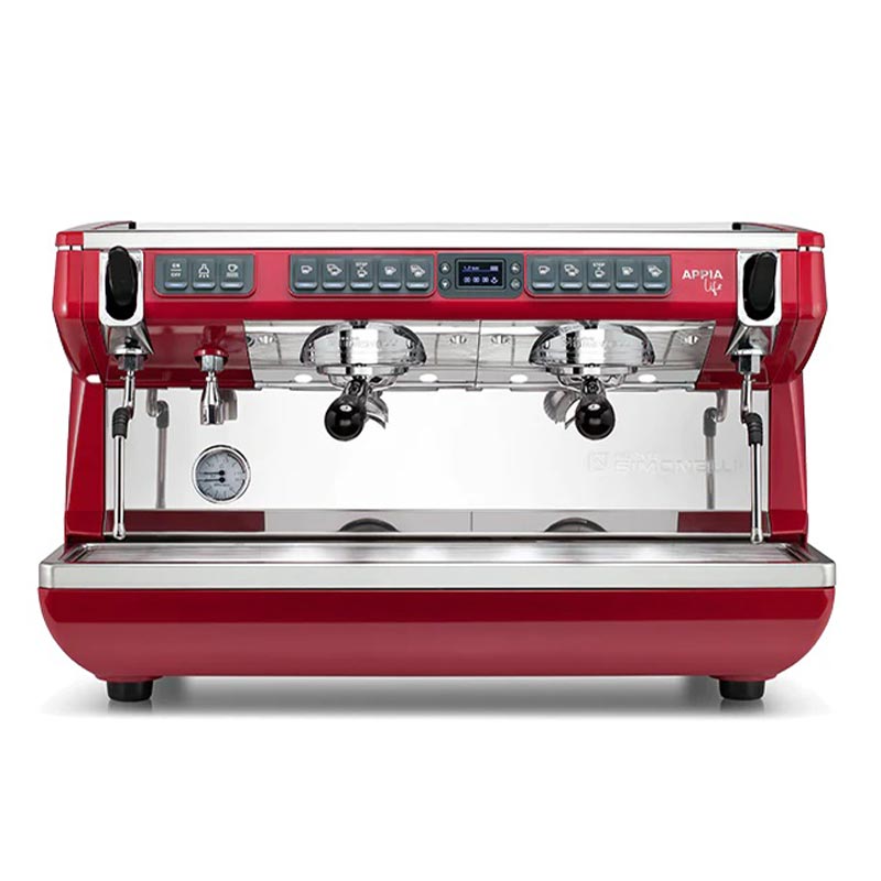Nuova Simonelli Appia Life XT Tall Cup Tam Otomatik Espresso Kahve Makinesi, 2 Gruplu, Kırmızı, kahve aksesuarı